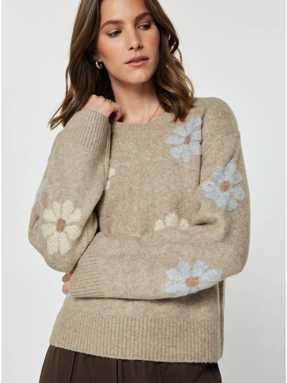 Daisy Floral Knit Sweater