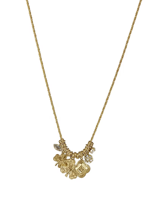 Multi Charm Clover Necklace