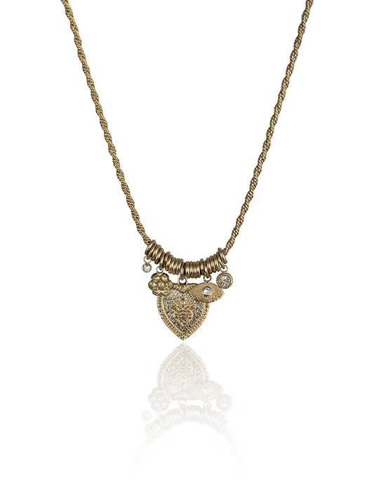 Multi Charm Heart Necklace