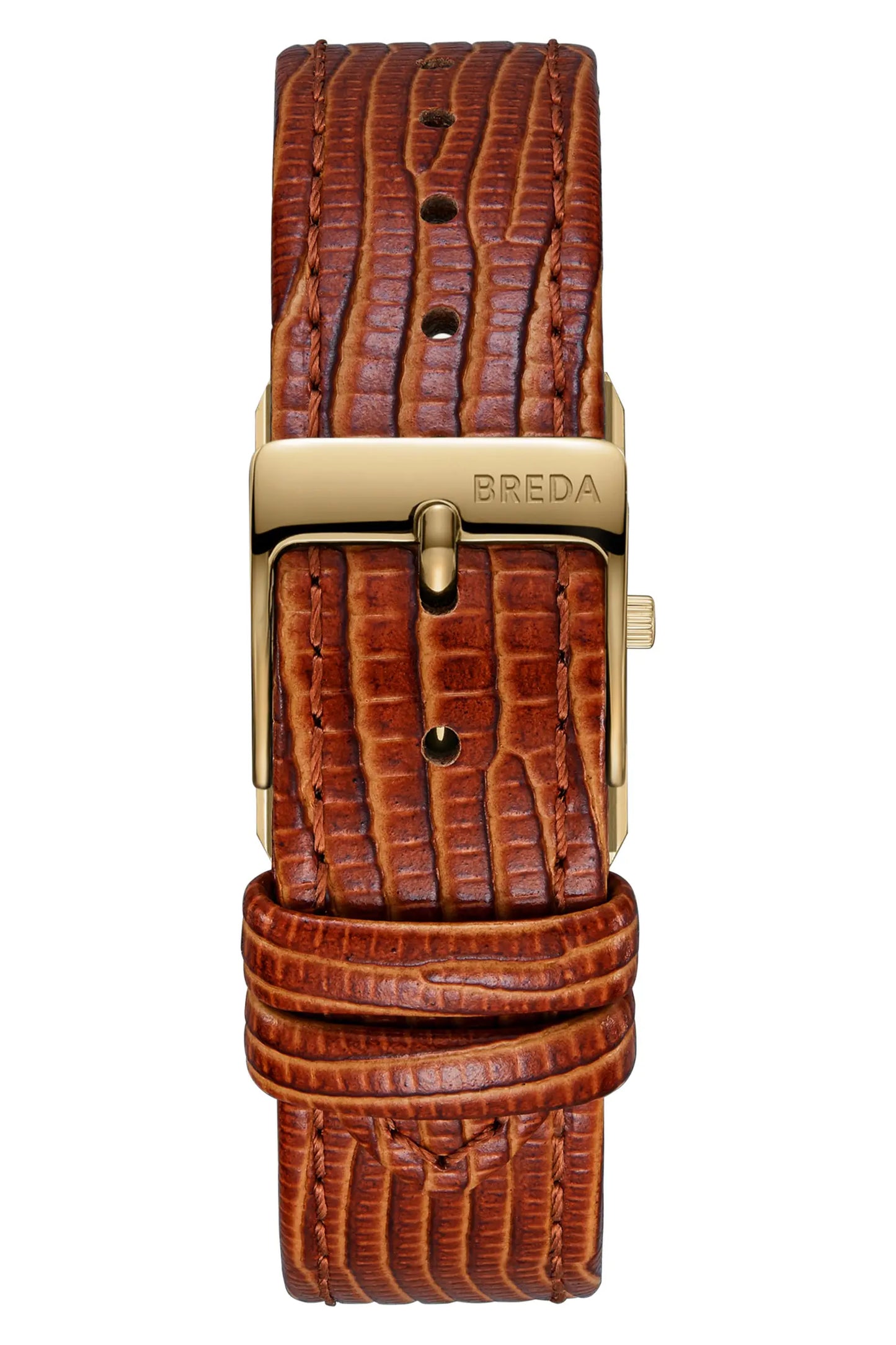 Small Virgil Leather Strap Tank Watch, 20mm x 26mm