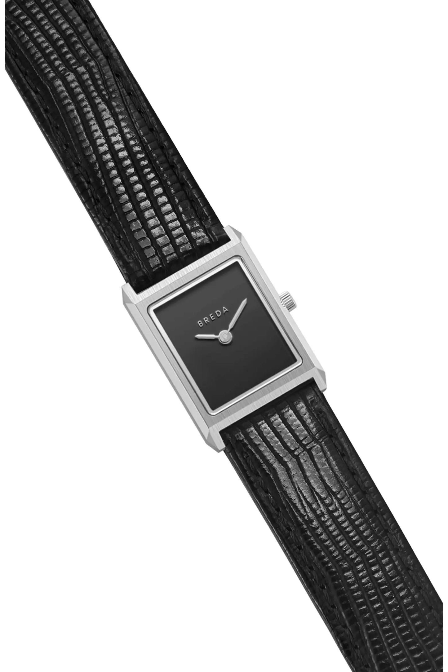 Small Virgil Leather Strap Tank Watch, 20mm x 26mm