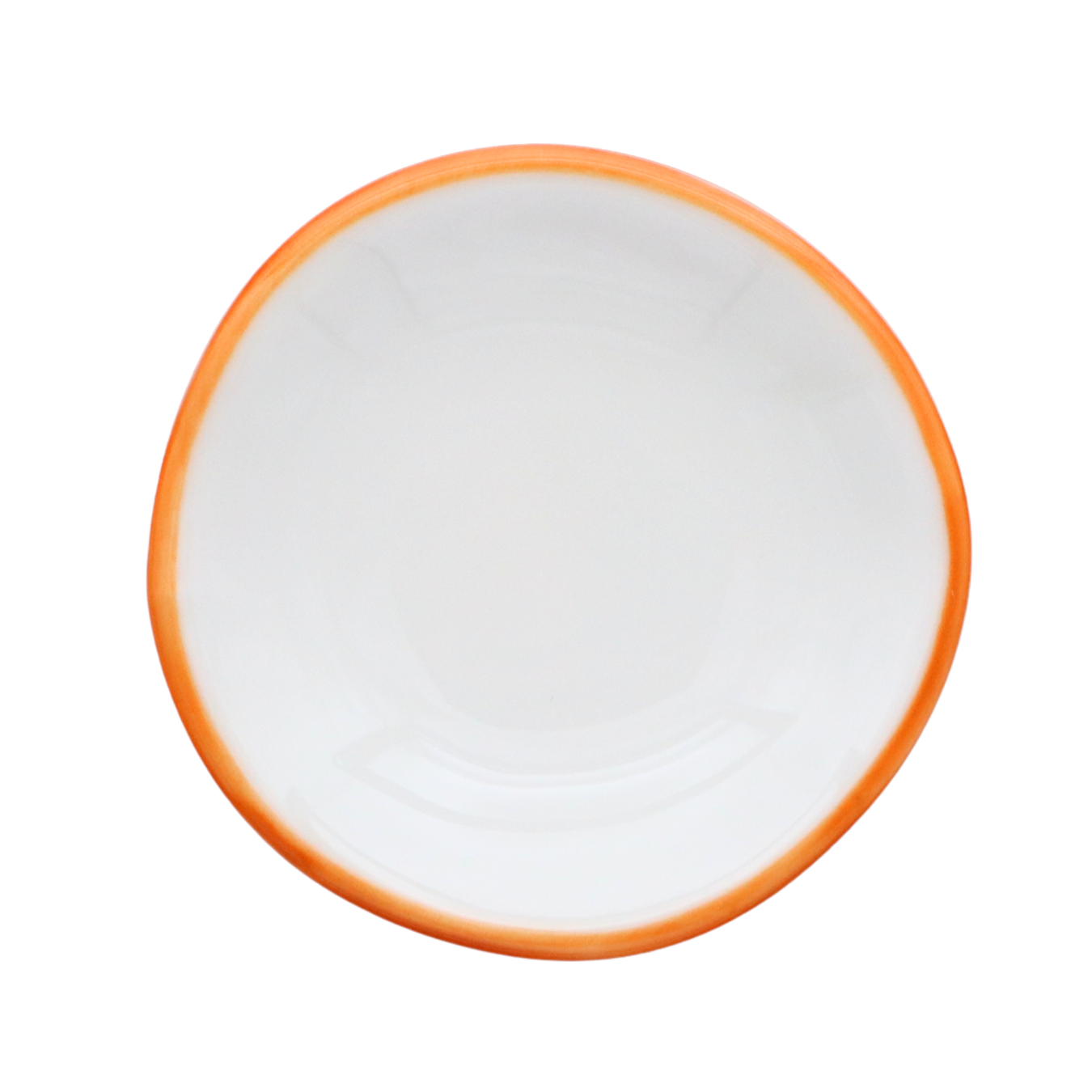 Minimal Ring Dish With Colored Rim: Orange