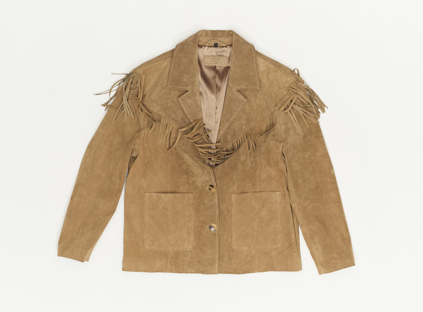 BLANK NYC Suede Fringe Jacket