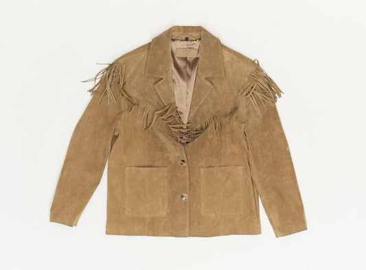 BLANK NYC Suede Fringe Jacket