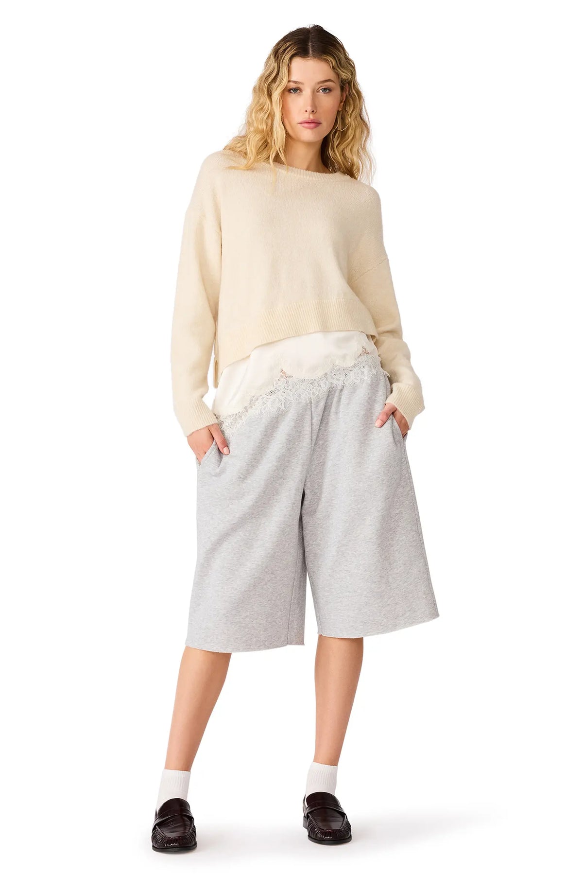 Aries Lace Hem Sweater