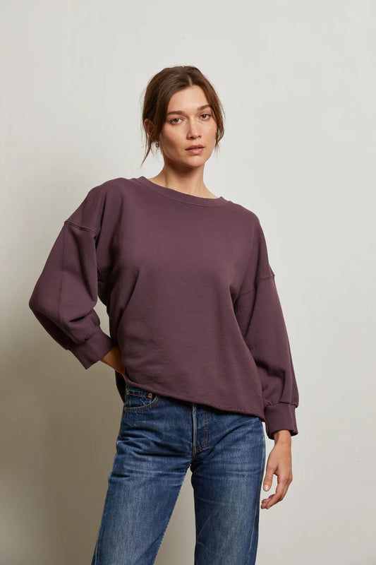Niall French Terry Pullover in Plum