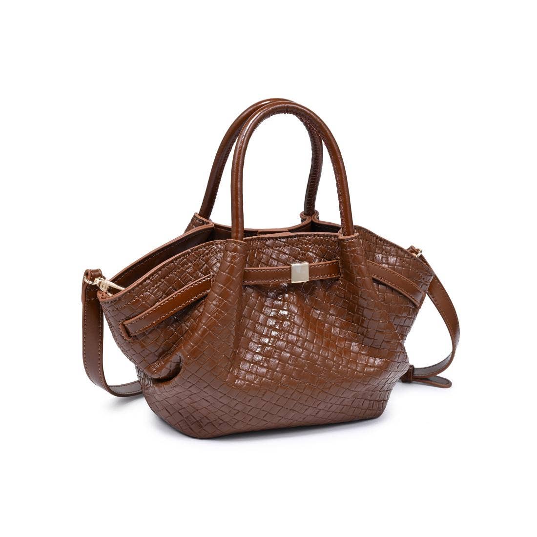 Selena - Embossed Woven Crossbody: Black