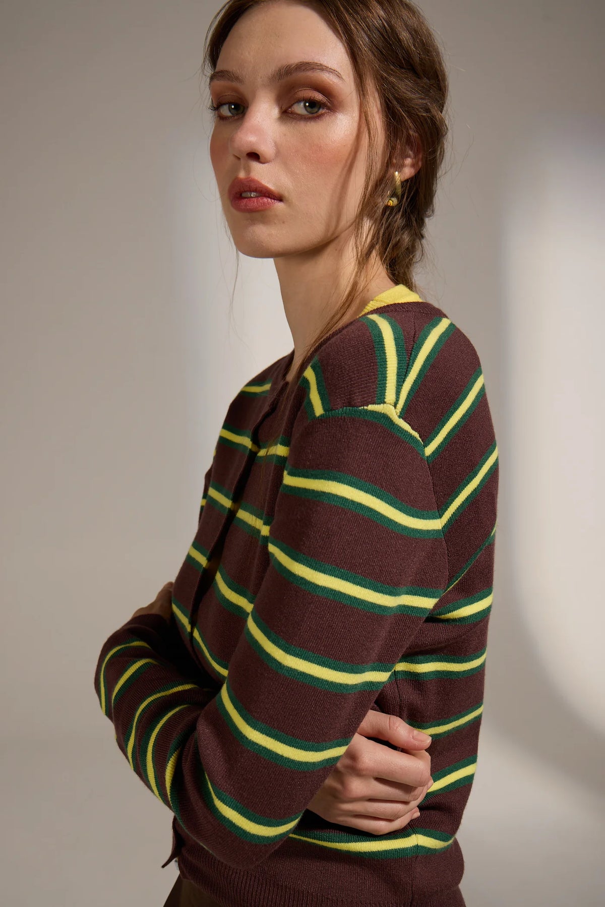 Rainbow Striped Cardigan