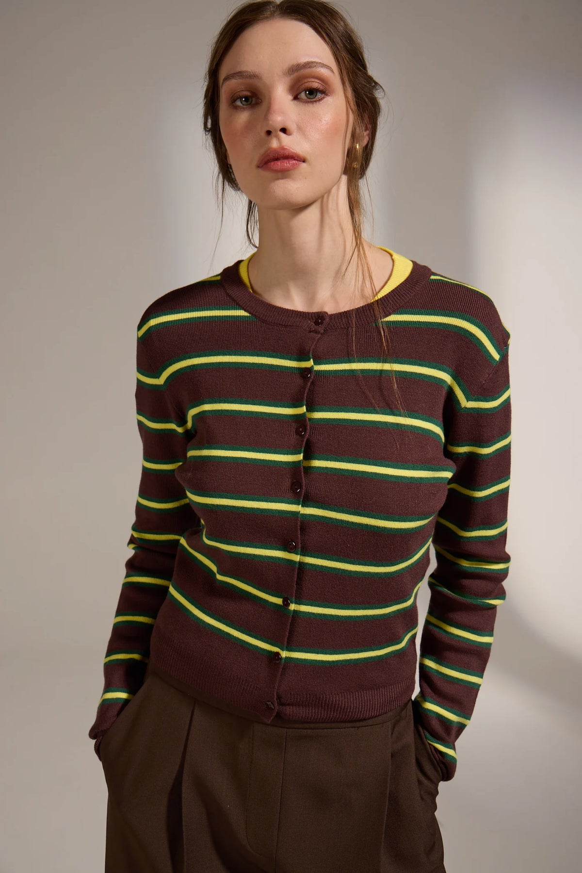 Rainbow Striped Cardigan