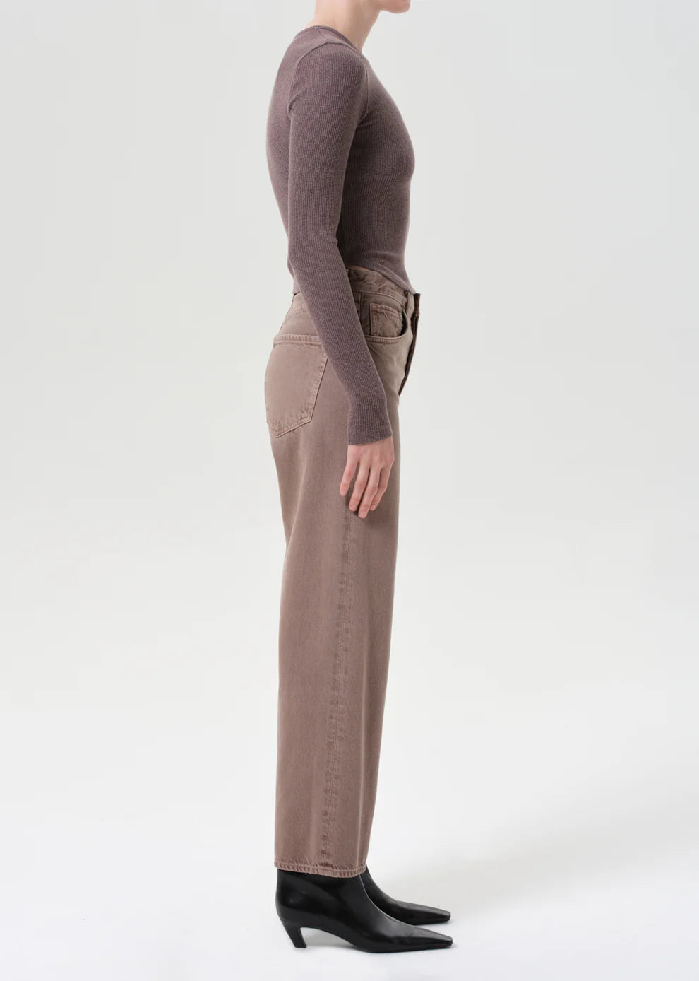 Ren High Rise Wide Leg in Ceramic
