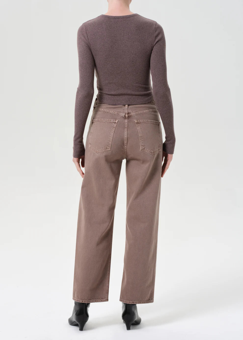 Ren High Rise Wide Leg in Ceramic