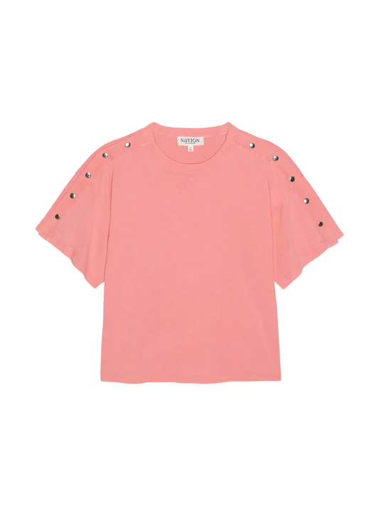 Ada Button Tee - Quartz