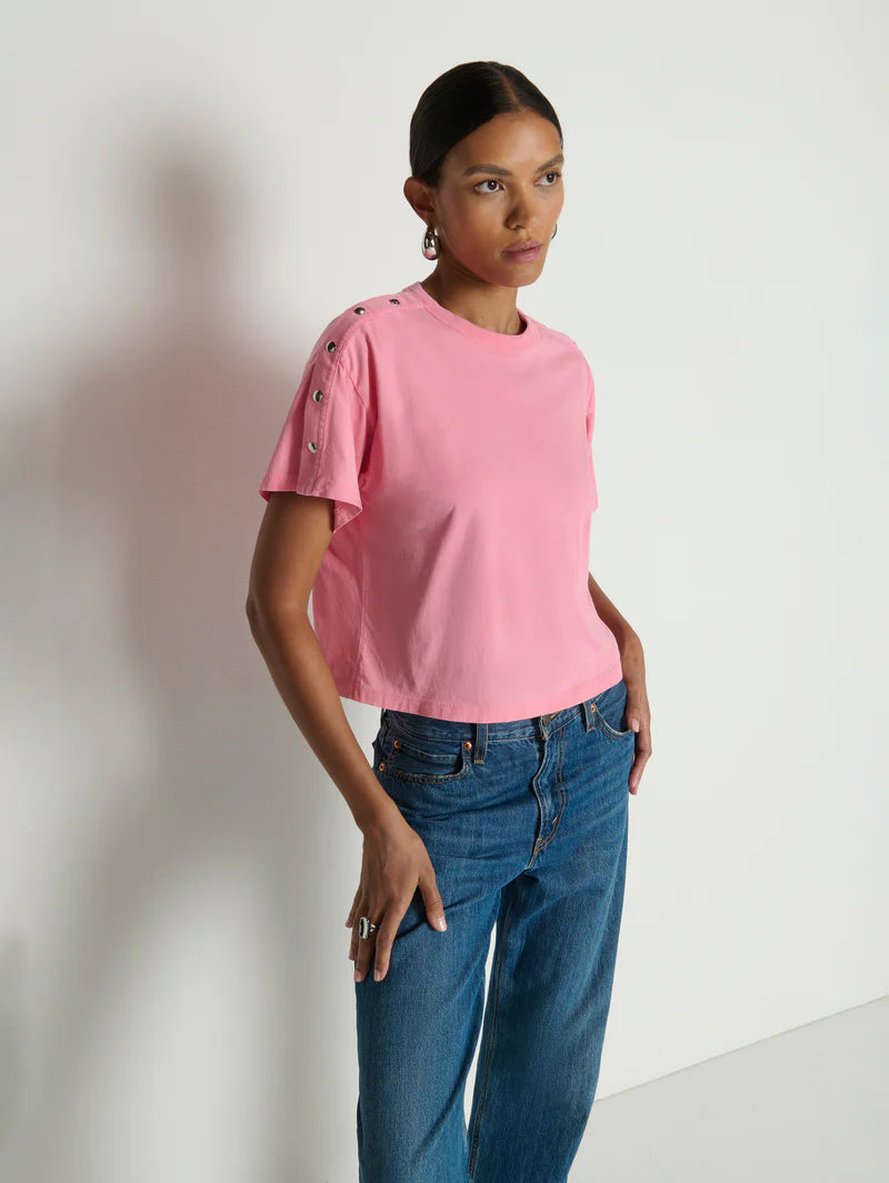 Ada Button Tee - Quartz