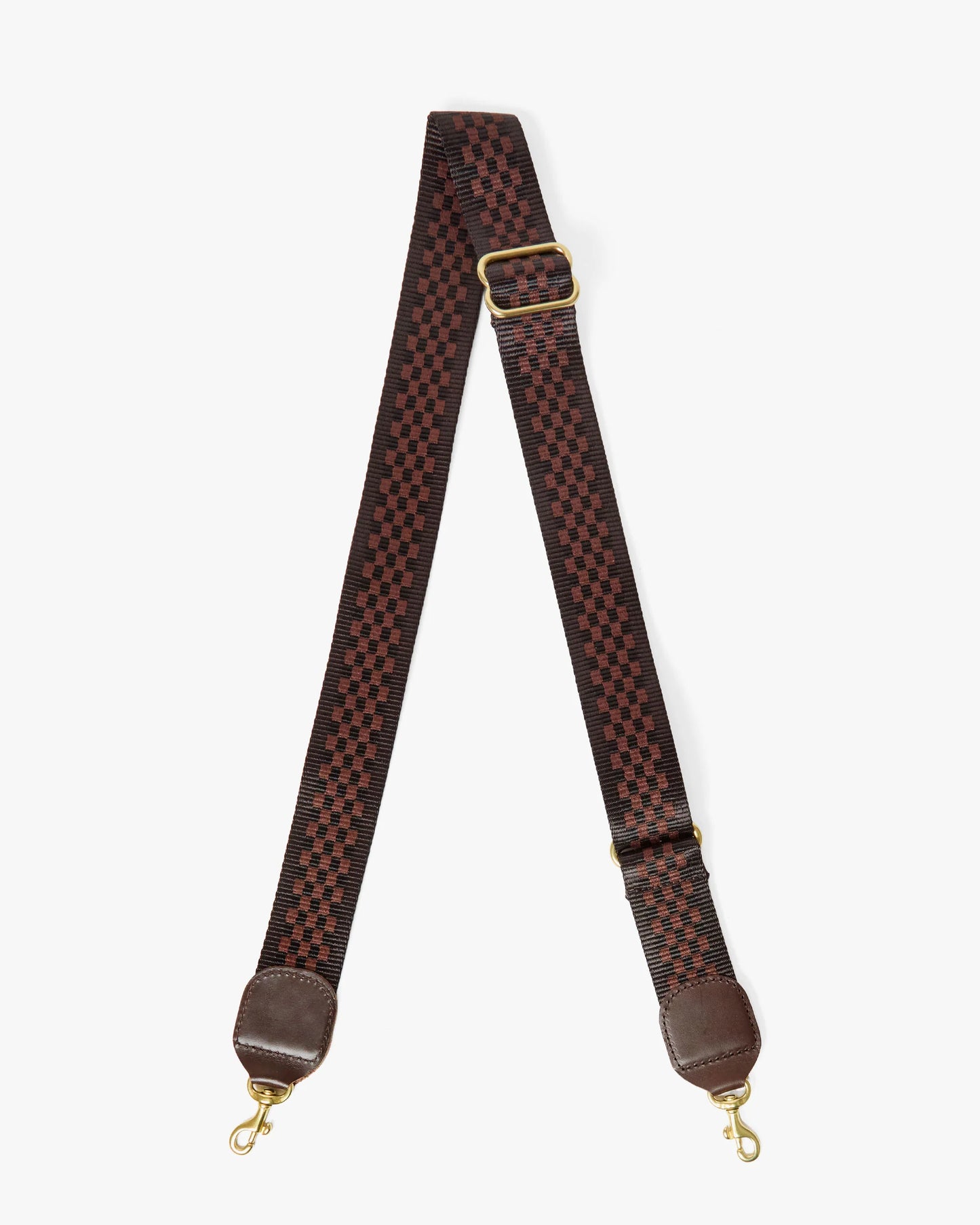 Adjustable Crossbody Strap Chocolate Checkered