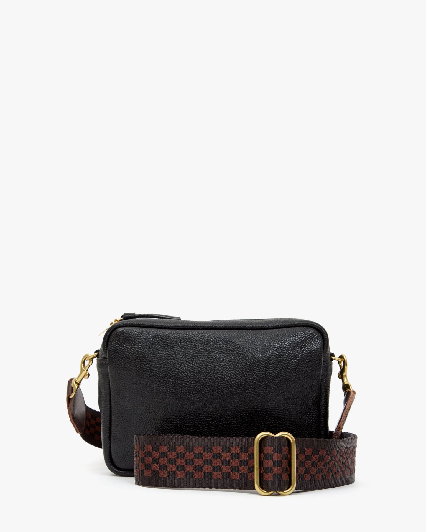 Adjustable Crossbody Strap Chocolate Checkered