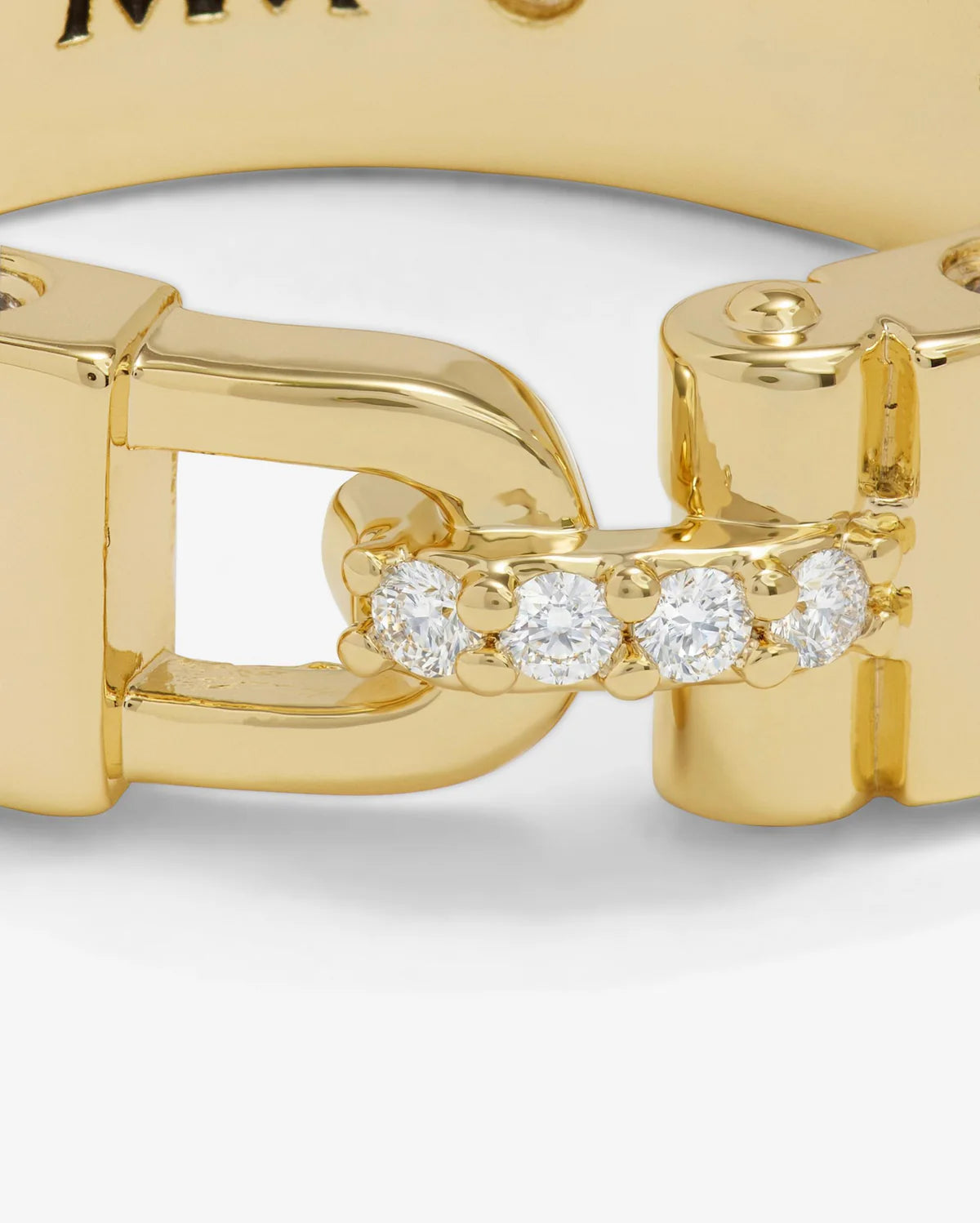 Ashley Smooth Lock Ring Gold & Silver