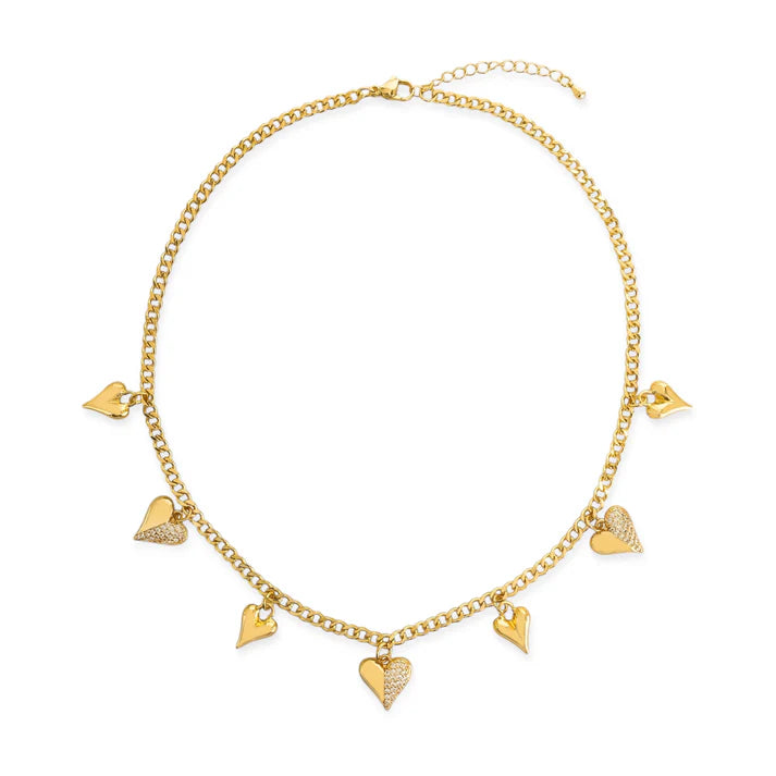 Dazzling Heart Charm Necklace