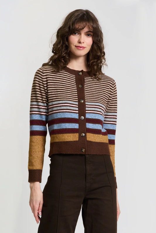 Teagen Striped Robbie Cardigan