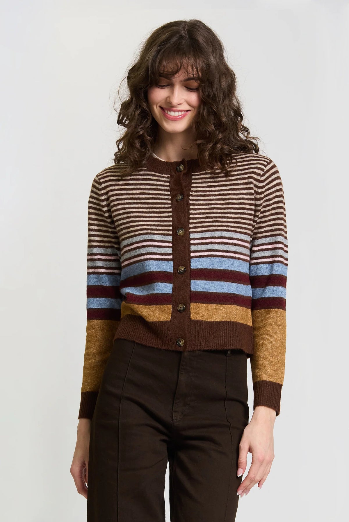 Teagen Striped Robbie Cardigan