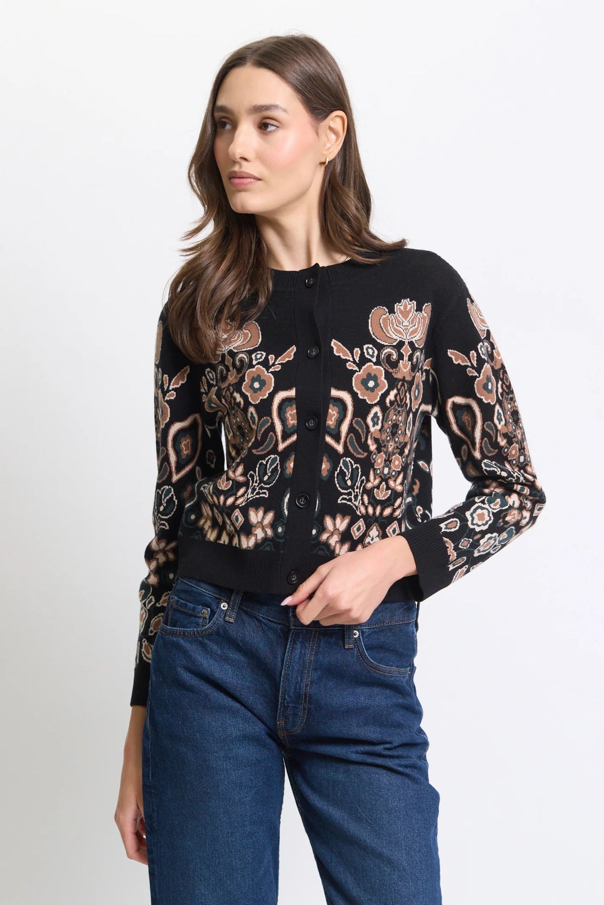 Phoenix Jacquard Cardigan