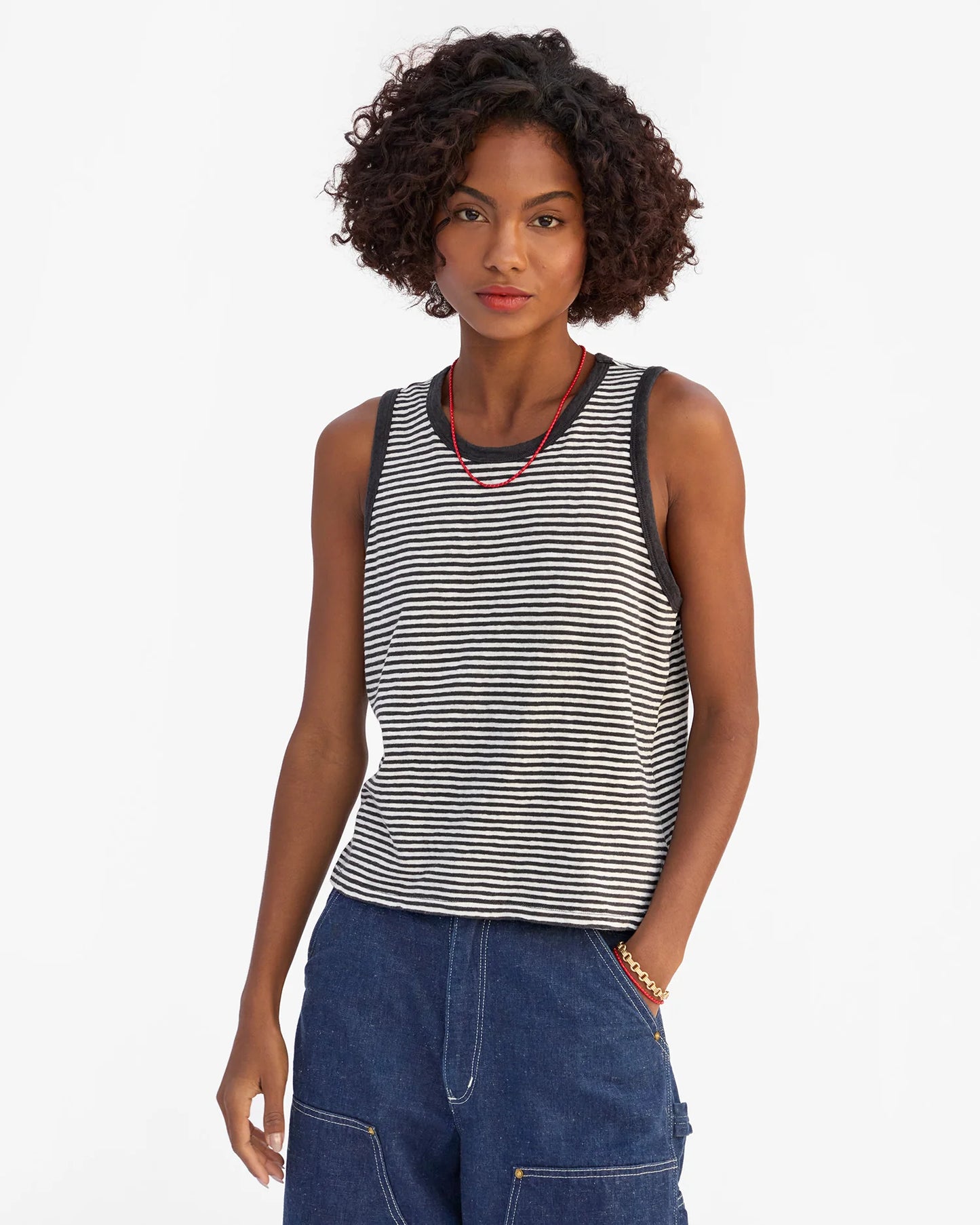 Camp Fit Tank Black/Cream
