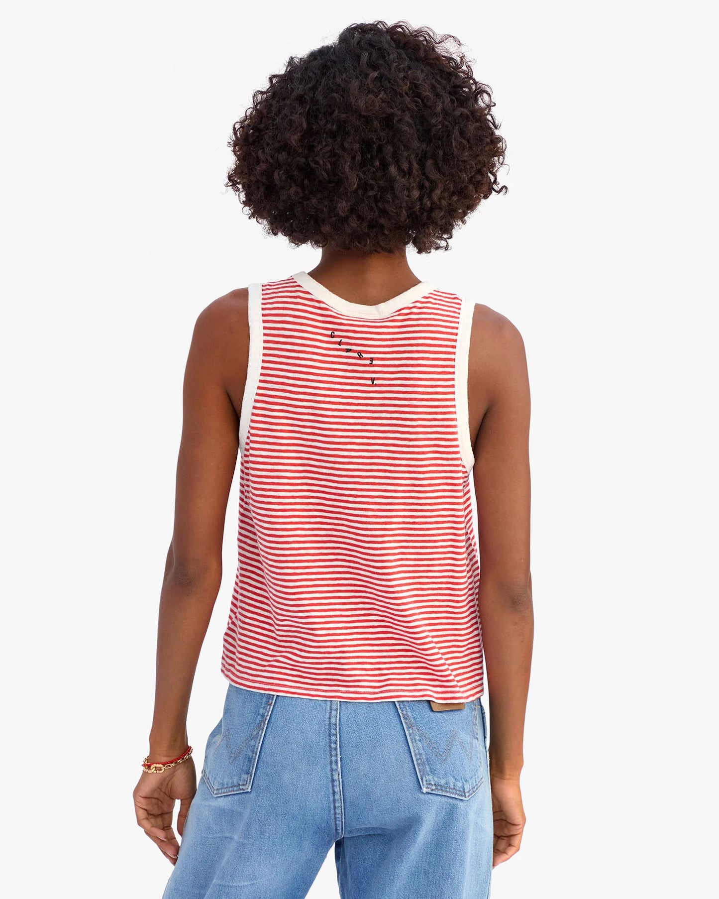 Camp Fit Tank Poppy/Cream