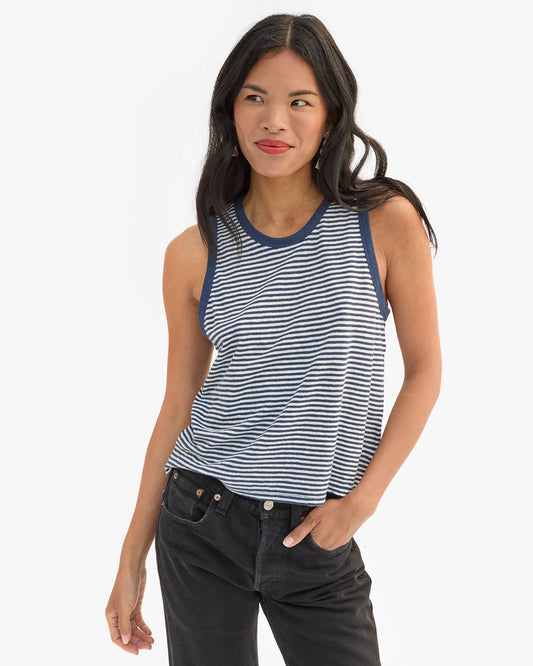 Camp Fit Tank Navy/Cream
