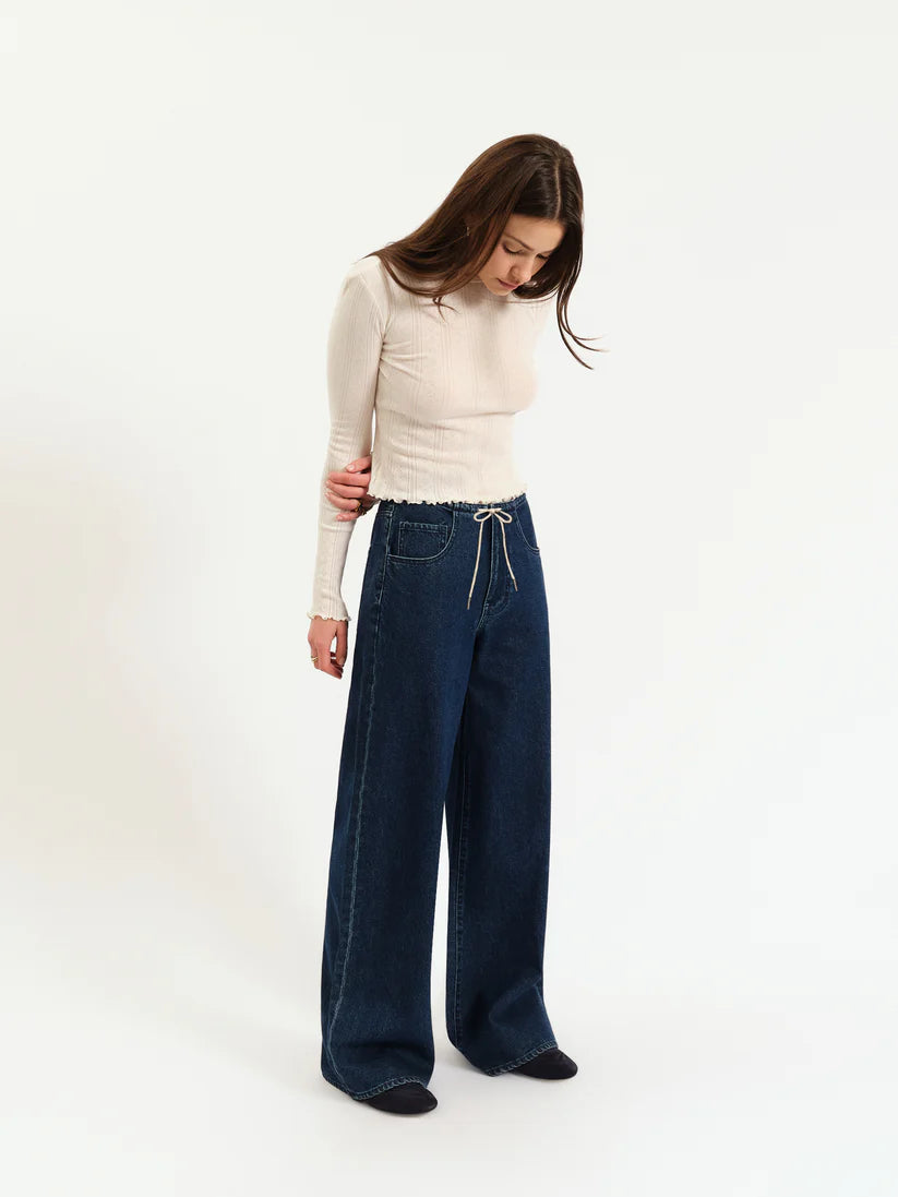 Madison Mid Rise Wide Leg - Moonlight