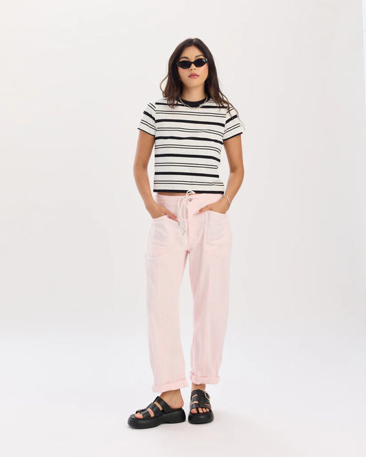 Villa Drawstring Pant Petal