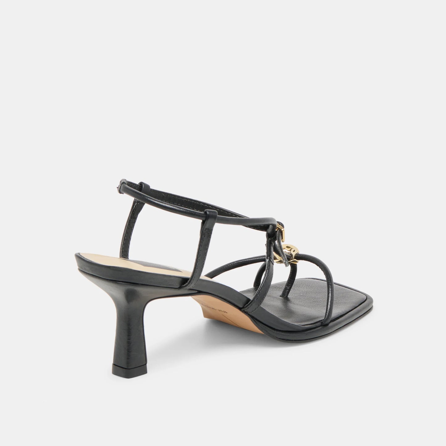 Mylee Black Leather Heel