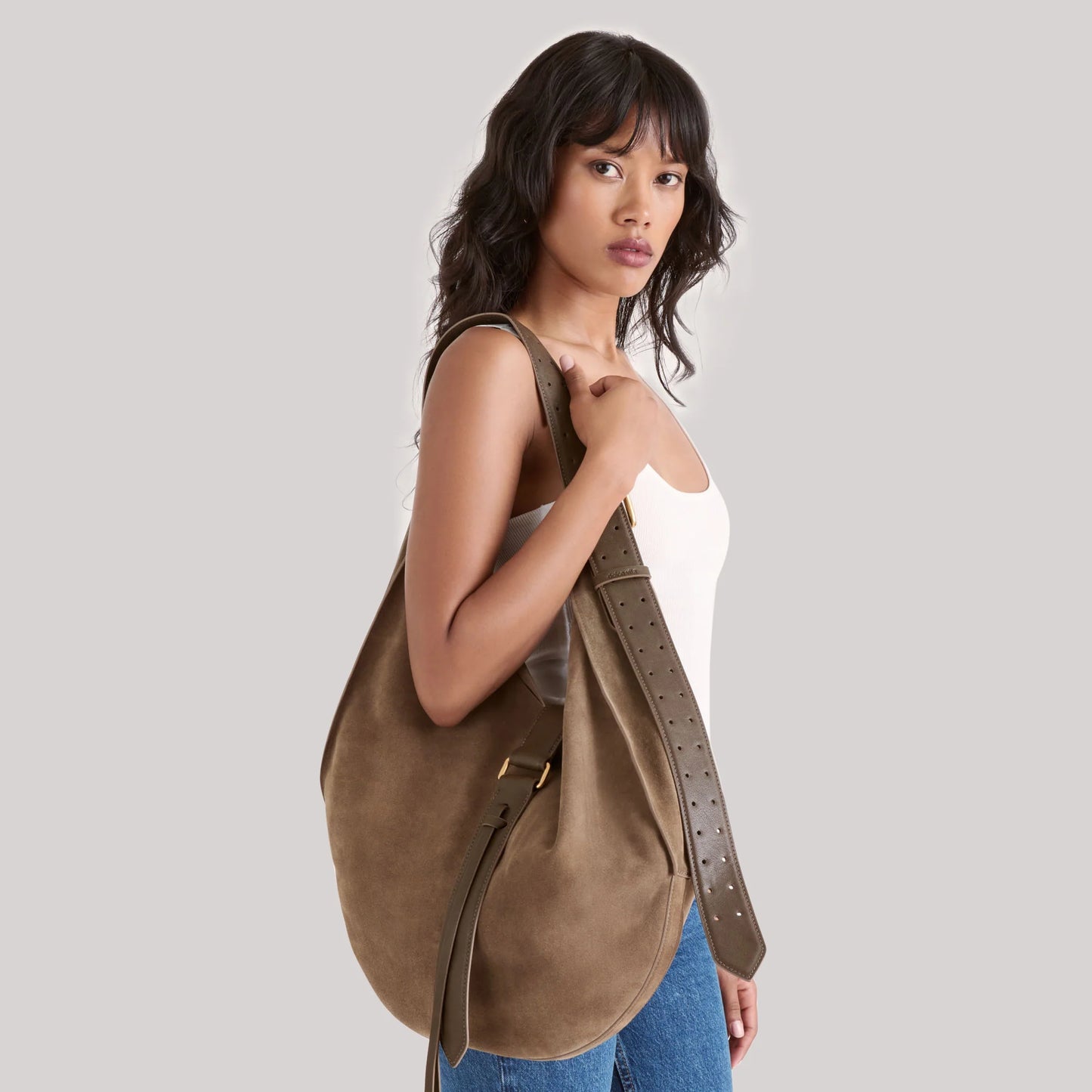 Oakley Olive Suede Hobo