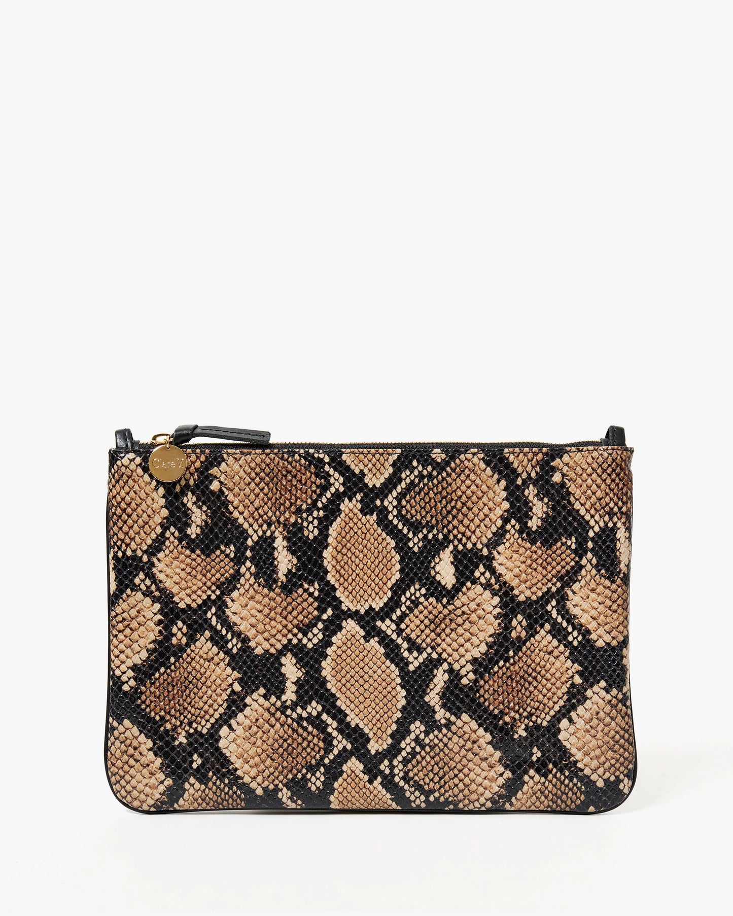 Flat Clutch w/Tabs Tan Desert Snake
