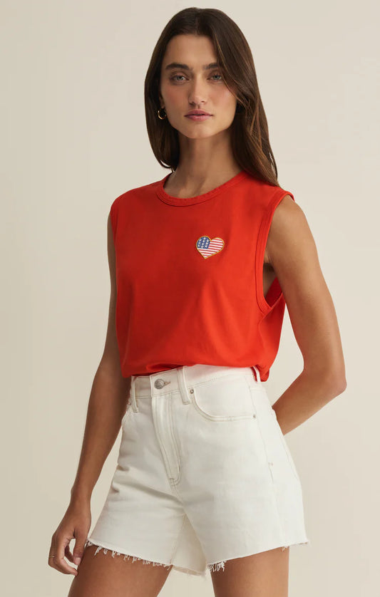 Flag Patch Muscle Tank