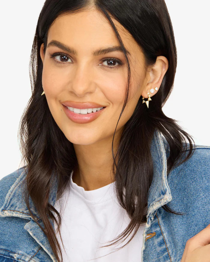 Gabriella Pavé Spiked Hoops