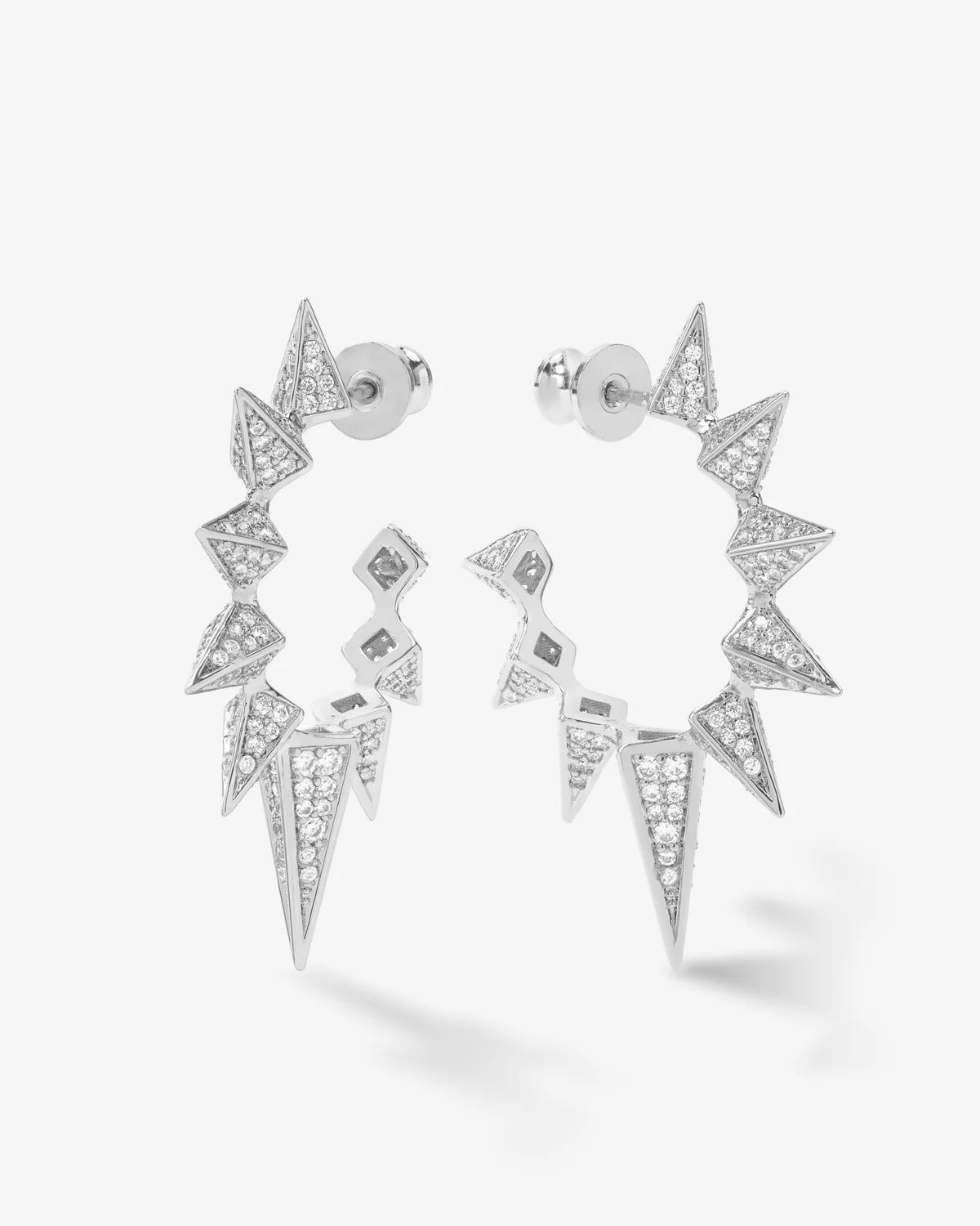 Gabriella's Big Sista Silver Pavé Hoops