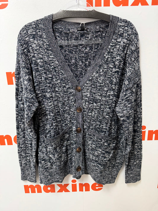Cotton Oversized Marled Cardigan
