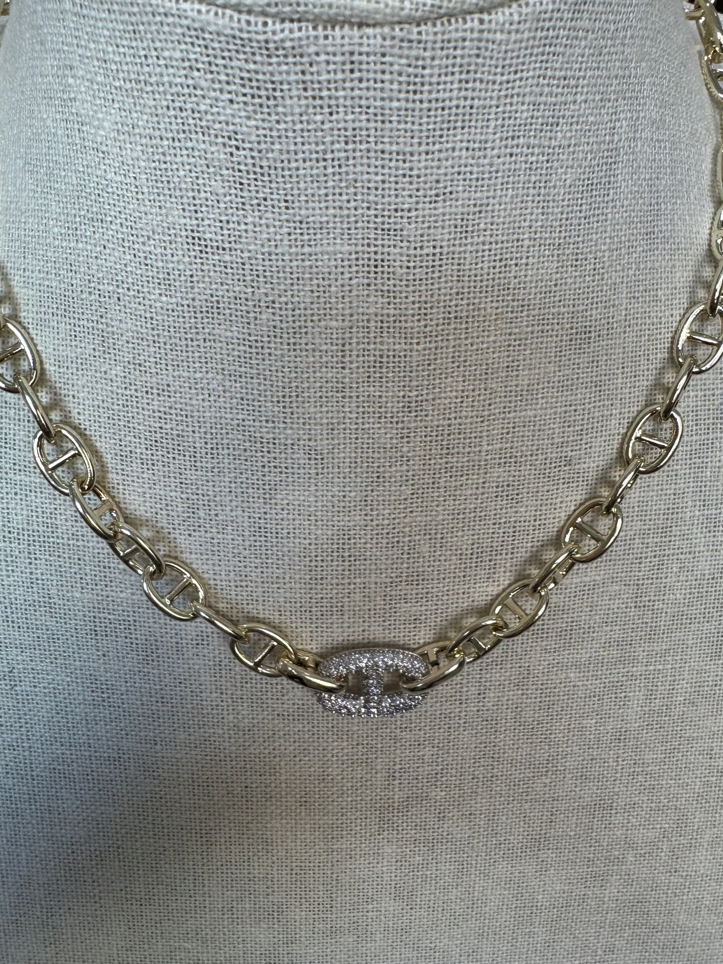 Mariner Puff Rhinestone Necklace