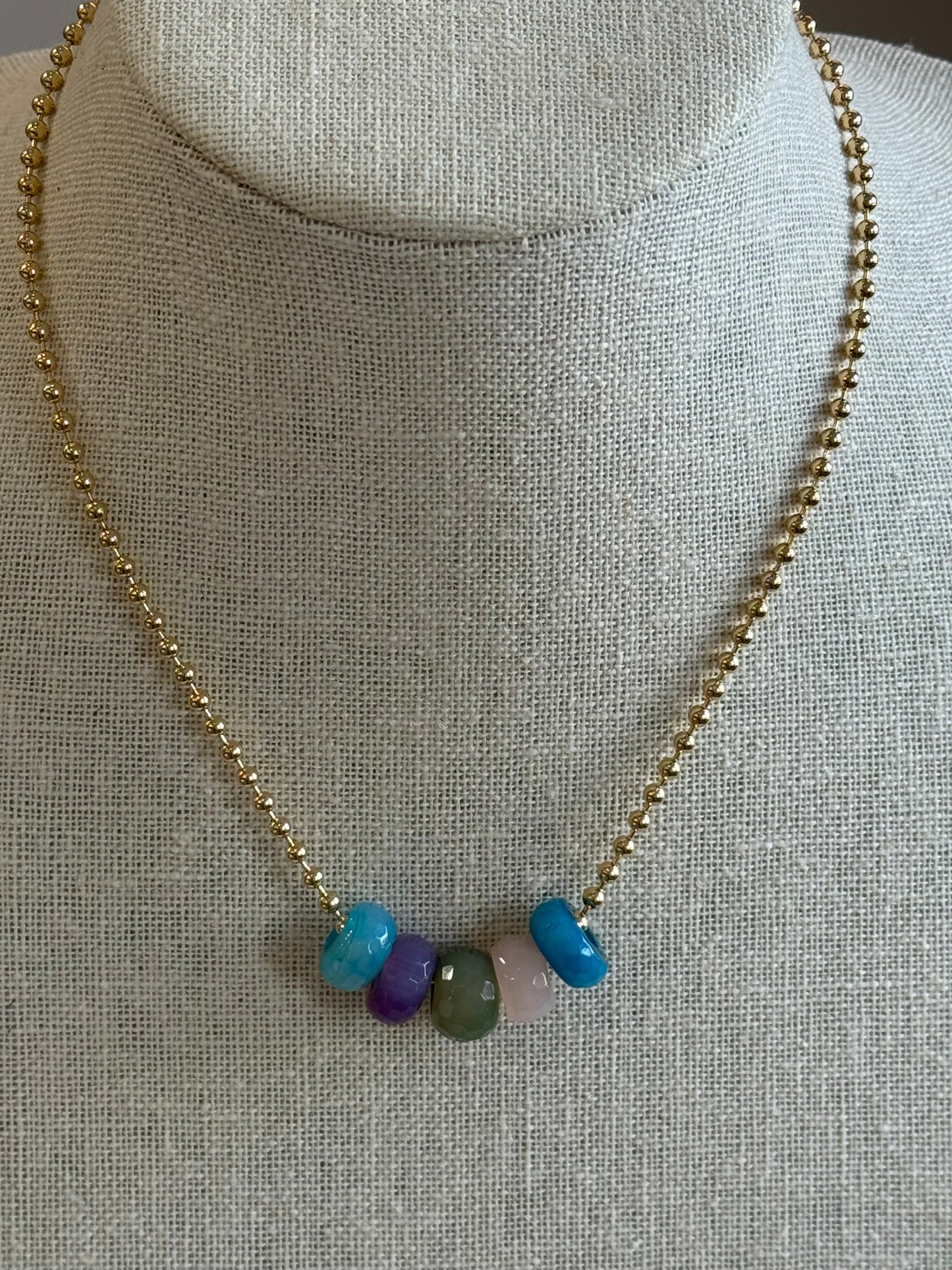 Faceted Stone Rondelles