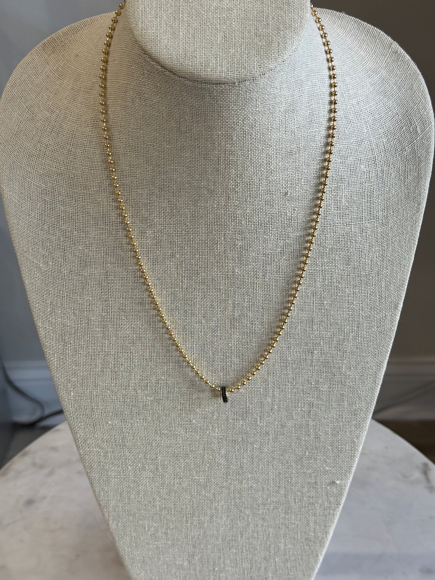 Jet Double Row CZ Rondelle