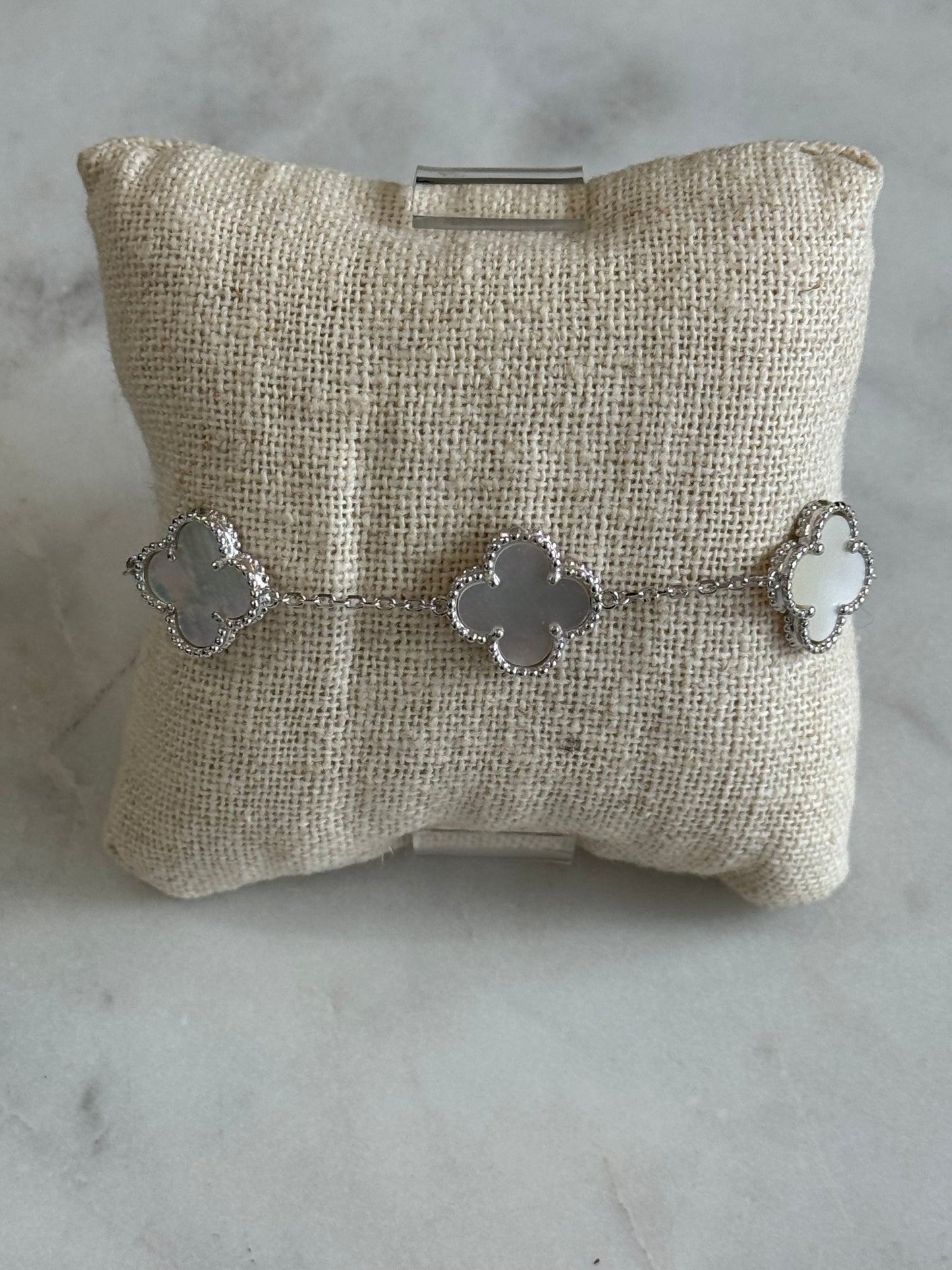 Ali Five Clover Silver Bracelet