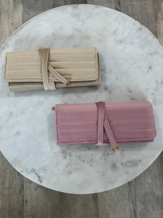 Velvet Travel Jewelry Roll