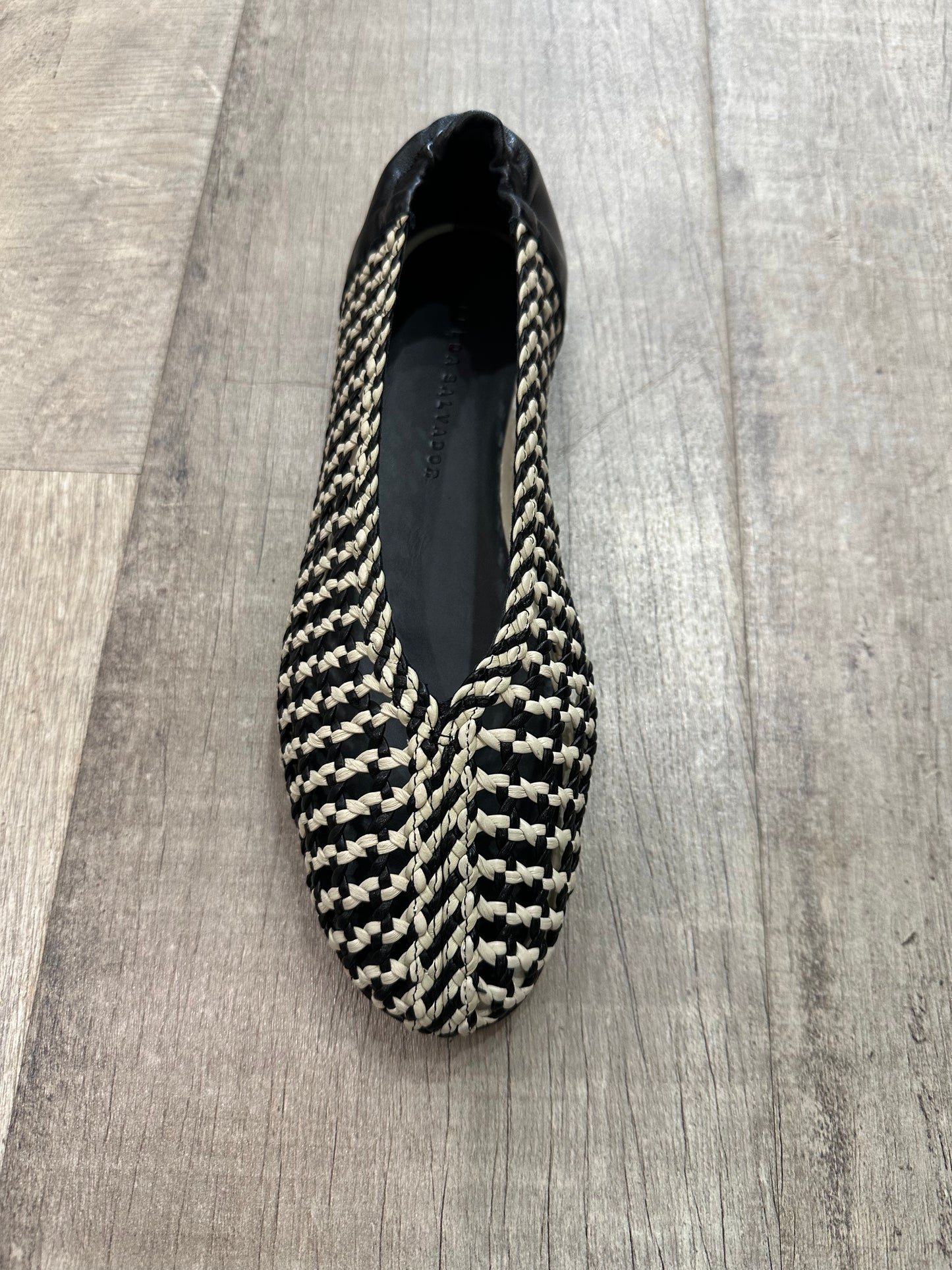 Riley Black Vanilla Woven Ballet Flat