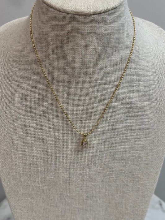 Golden Pear  Necklace