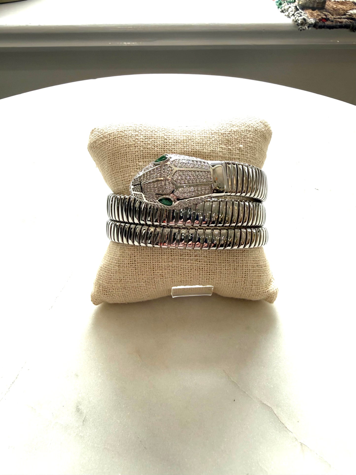 Silver Snake Wrap Bracelet
