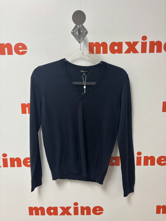 Supima Cotton & Cashmere V Neck in Navy