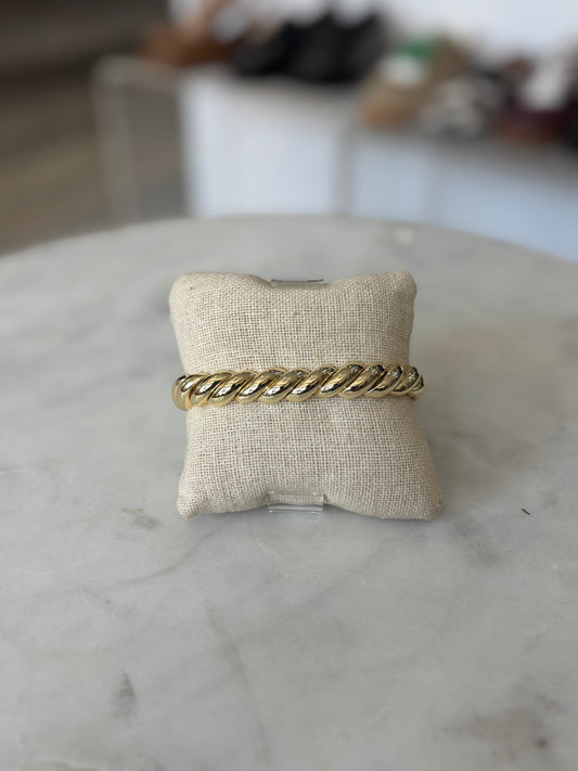 Gold Dome Stretch Bracelet