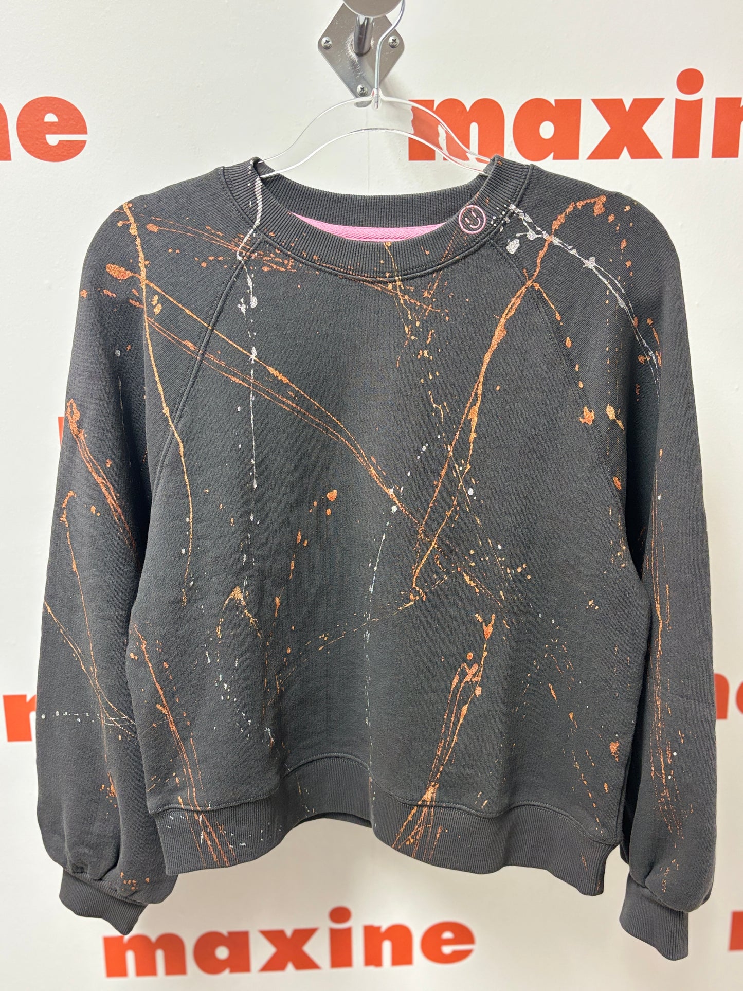 Charcoal Metallic Splatter Sweatshirt