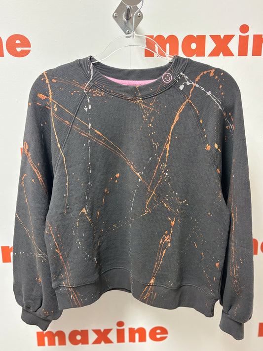 Charcoal Metallic Splatter Sweatshirt