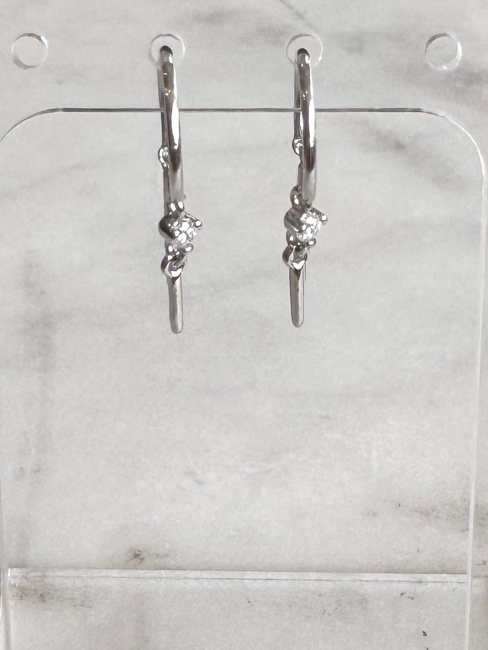 Double Dangle Gem Earring