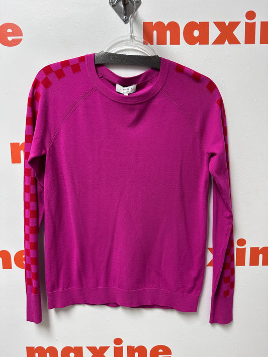 Magenta Checker Crewneck